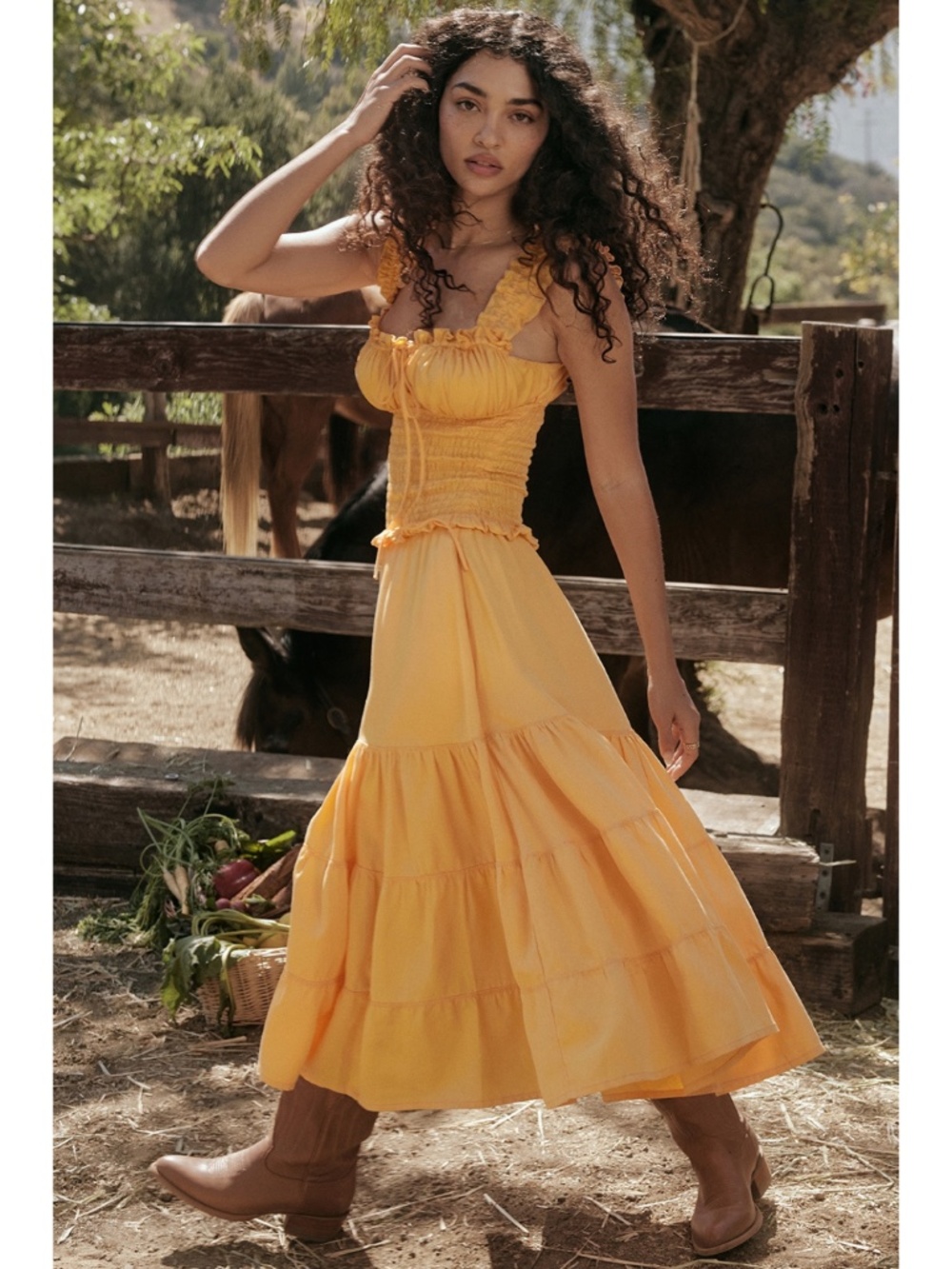 NEW House of CB Phedra Dress Warm Apricot Small - Picture 11 of 17